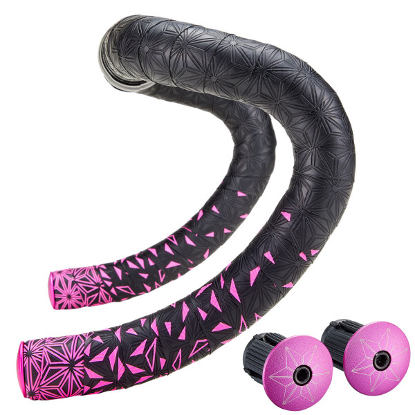 STÝRISVAFNINGAR SUPACAZ NEON PINK STAR FADE